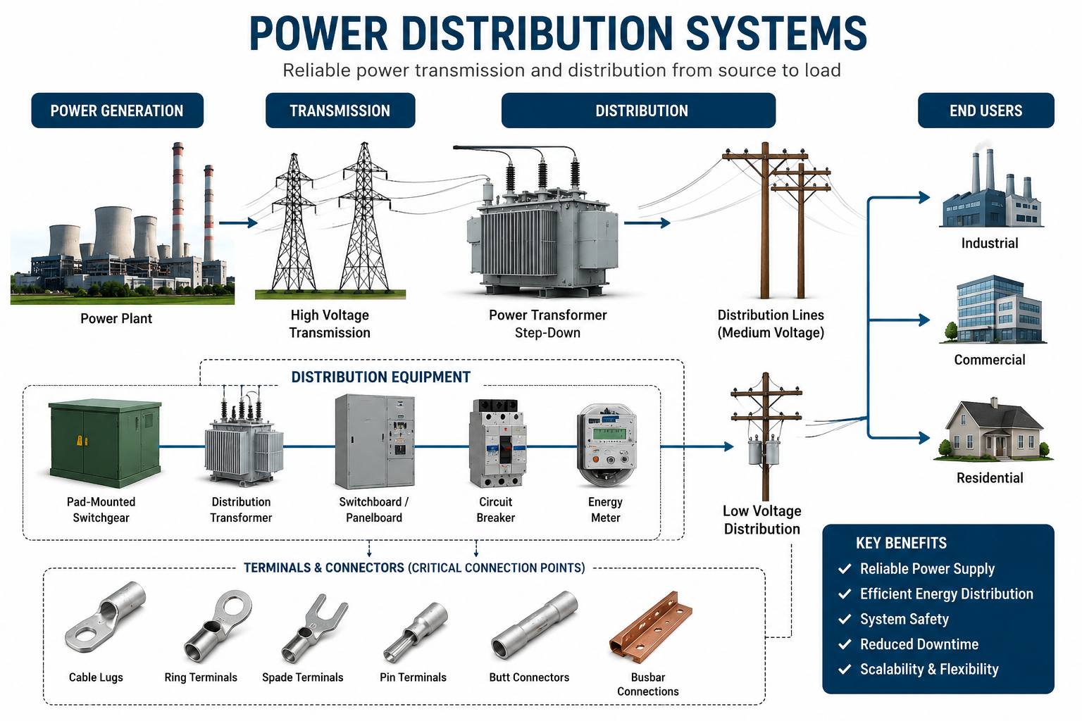 Terminals for Power Distribution Systems
